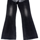 DTD DISTRESSED FLARED DENIM