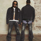 DTD DISTRESSED FLARED DENIM